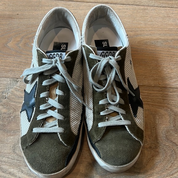 Golden Goose Superstar. Mesh, olive & black. Size 41 - Picture 1 of 5